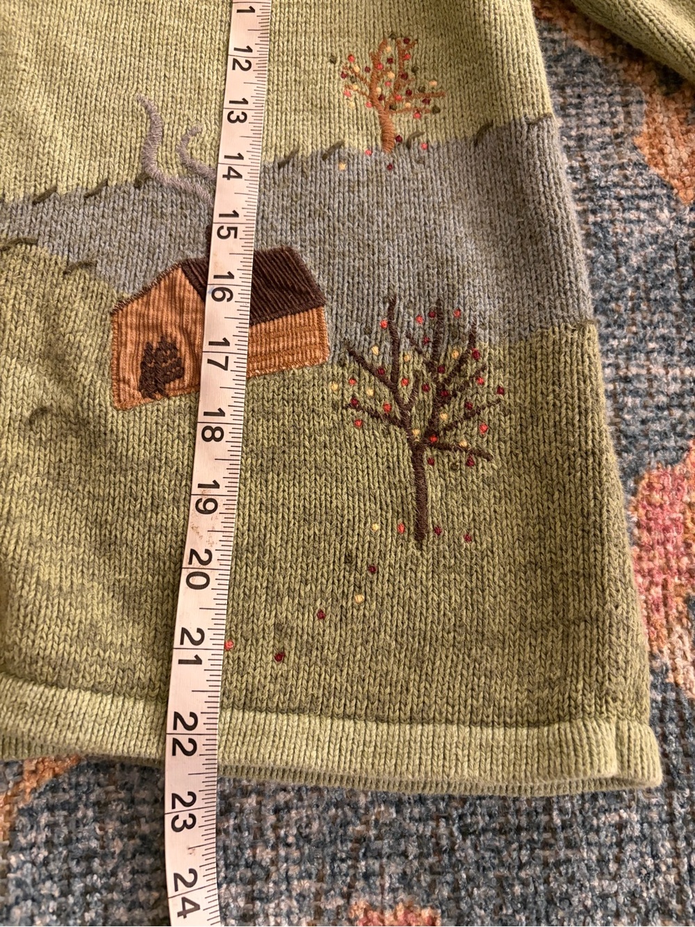 Women’s Vintage Christopher Banks Autumn Cottage Knit Cardigan - Picture 7 of 8